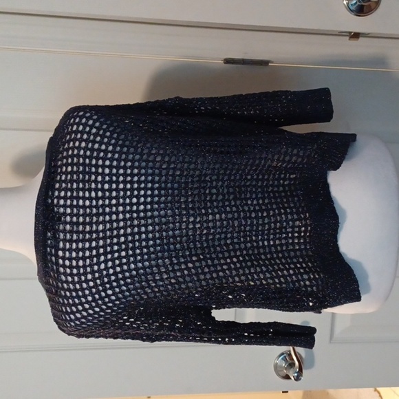 💙🌺Express Black Sparkly Knit Top - Picture 8 of 13